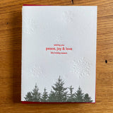 Peace Joy Love Letterpress Card with Zen Proverb BOXED Set