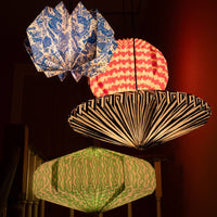 Origami Paper Lightshade "Globe"-Red
