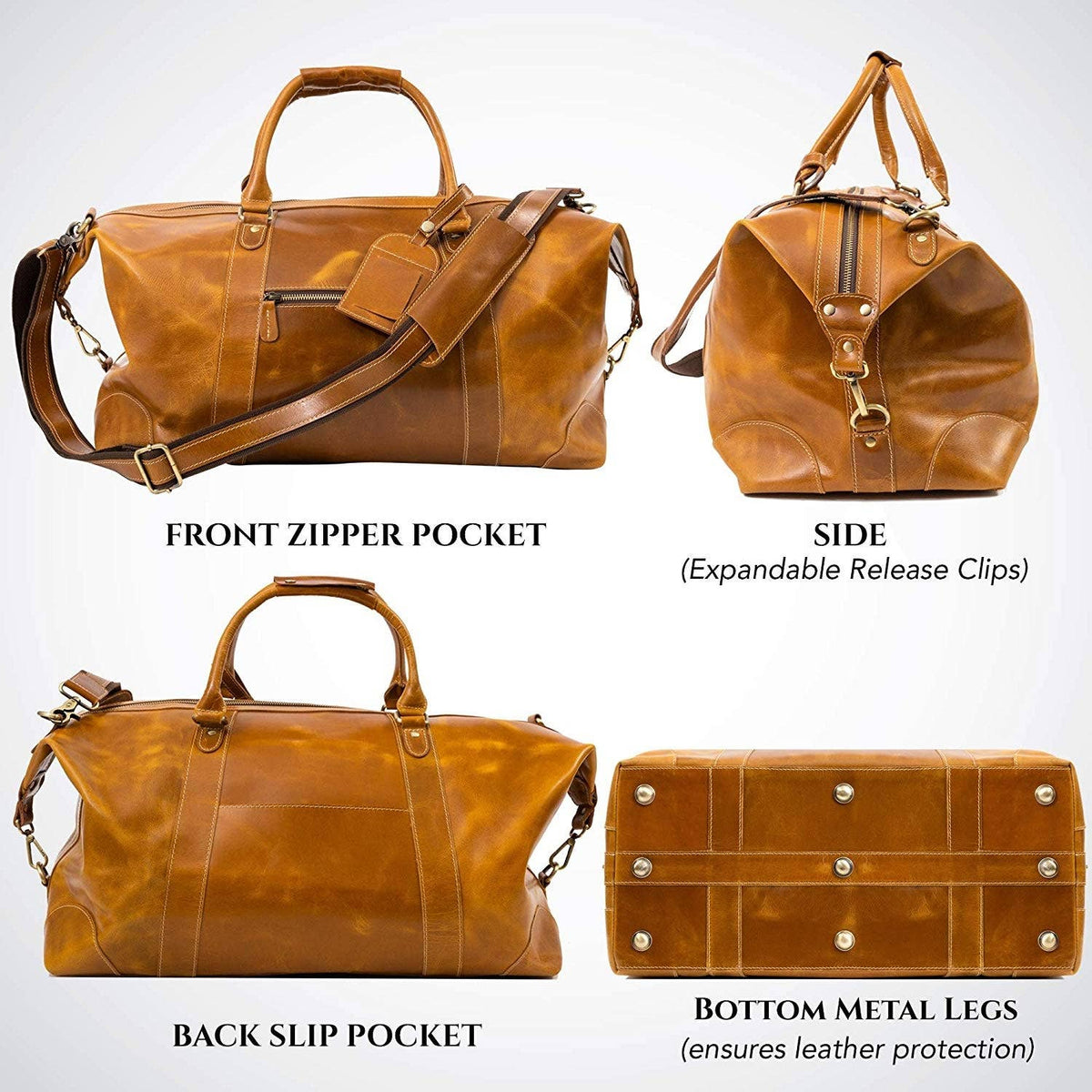 VIOSI - Genuine Leather Travel Duffel Bag Oversized Weekend Luggage – Art &  Joy Studios