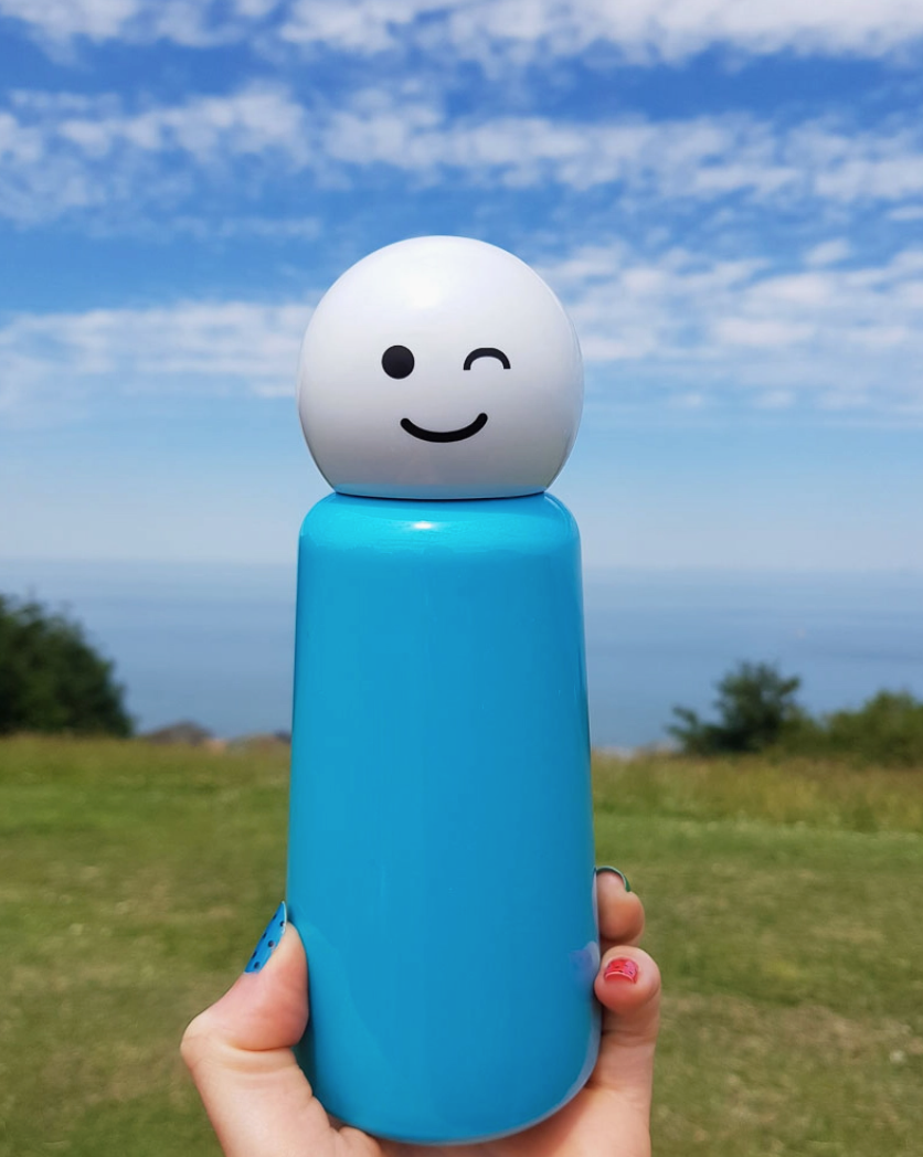 emoji smile stainless steel water bottle