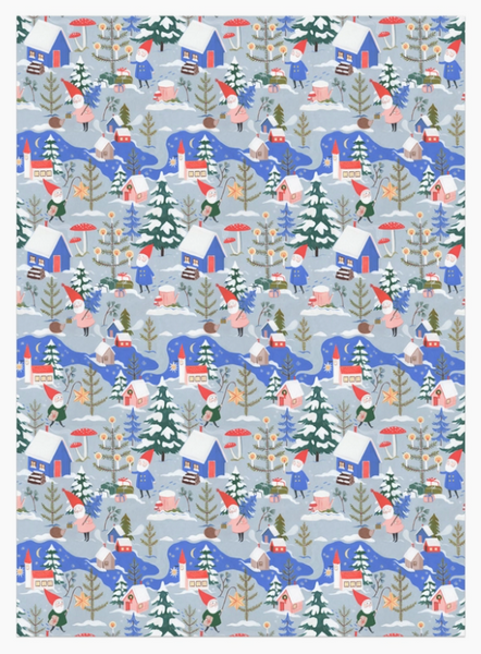 Holiday Gnomes Roll Gift Wrap
