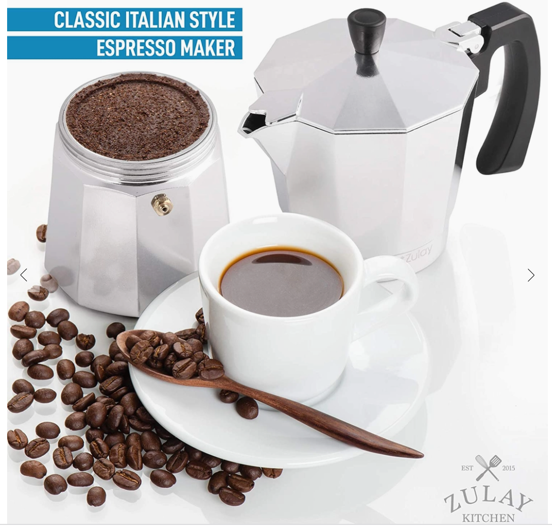 Zulay Kitchen Classic Stovetop Italian Style Espresso Maker 2020 Model -  White, 1 - Ralphs