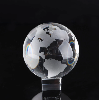 Small Glass Globe Paper Weight