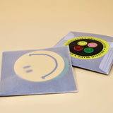 Ark Colour Design - Happy Face Smilie Leather Coasters - Set of 4