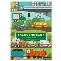 Petit Collage - Roads & Rails Sticker Activity Set