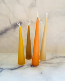 Maple + Love - Neutrals Slim Cone Taper Beeswax Candle: White / Tall