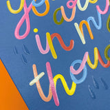 'You are in my thoughts' card