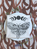 Hearth and Harrow - Organic Cotton Luna Moth Tea Towel: Mint green