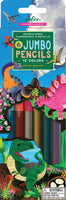 eeBoo - Dinosaur 6 Jumbo Double-Sided Special Pencils