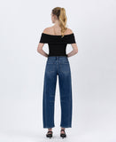 HIGH RISE BARREL LEG JEANS F5768D