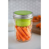 Fox Run Brands - Jarware Snack Pack Lid, Wide Mouth Mason Jar, Green