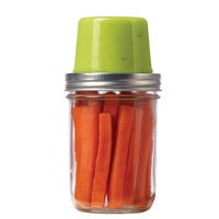 Fox Run Brands - Jarware Snack Pack Lid, Wide Mouth Mason Jar, Green