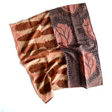 Two Tone Bandana Cotton Silk Block Print Head Scarf | Harper