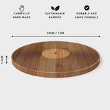 12" Record Bamboo Chopping Board | Sustainable Cutting Board