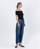 HIGH RISE BARREL LEG JEANS F5768D