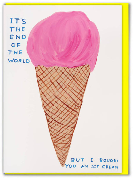 David Shrigley x Brainbox Candy - Funny David Shrigley - End Of The World Greetings Card