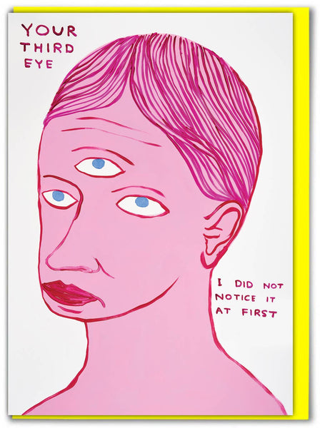 David Shrigley x Brainbox Candy - Funny David Shrigley - Your Third Eye Greetings Card