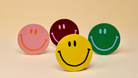 Ark Colour Design - Happy Face Smilie Leather Coasters - Set of 4