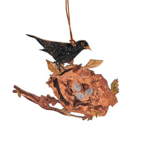 Clare O’Neill Artworks - FSC approved birch plywood Blackbird nest  decoration