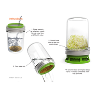 Fox Run Brands - Jarware Seed Sprouter Lid for Wide Mouth Mason Jar