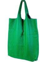 Chenson & Gorett - Women's Leather University Shopper Bag with Extra Coin Pocket: Bottle Green