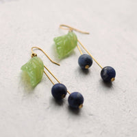 Silk Purse, Sow's Ear - Blueberry Earrings