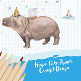 Camp Hollow - Hippo Cake Topper