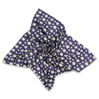 kate austin designs - Frida Light Cotton Bandana in Indigo Pompom