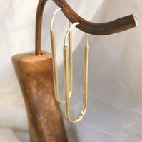 Modern Madini - Hand-formed brass and sterling hoops