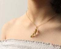 Silk Purse, Sow's Ear - Rosemary Botanical Leaf Necklace