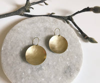 Modern Madini - Big brass bowl earrings