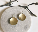 Modern Madini - Big brass bowl earrings