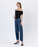 HIGH RISE BARREL LEG JEANS F5768D