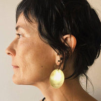 Modern Madini - Big brass bowl earrings