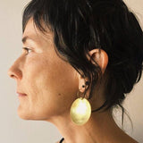 Modern Madini - Big brass bowl earrings