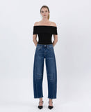 HIGH RISE BARREL LEG JEANS F5768D