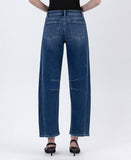 HIGH RISE BARREL LEG JEANS F5768D