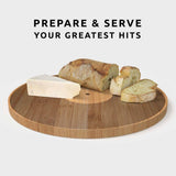 12" Record Bamboo Chopping Board | Sustainable Cutting Board