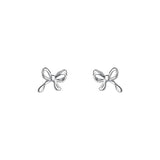 Perimade & Co. LLC - Cute Bow Tie Bowknot Stud Earring in 925 Sterling Silver