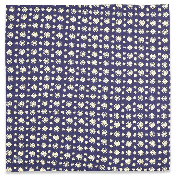 kate austin designs - Frida Light Cotton Bandana in Indigo Pompom