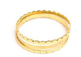 Vesto-Pazzo - BRACELET Scallop Bangle Set-Brass