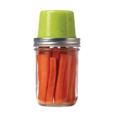 Fox Run Brands - Jarware Snack Pack Lid, Wide Mouth Mason Jar, Green