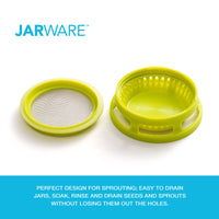 Fox Run Brands - Jarware Seed Sprouter Lid for Wide Mouth Mason Jar