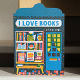 The Printed Peanut - Book Shop Die Cut Card