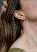 Modern Madini - Hand-formed brass and sterling hoops