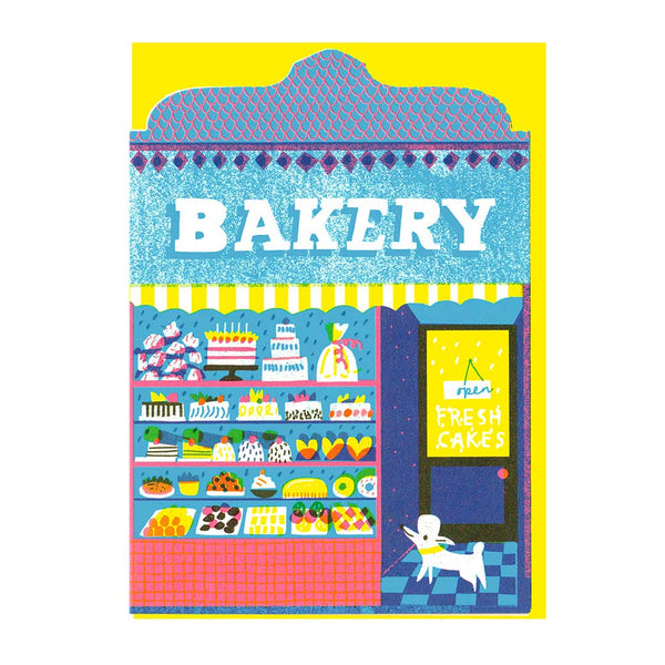 The Printed Peanut - Bakery Shop Die Cut Card