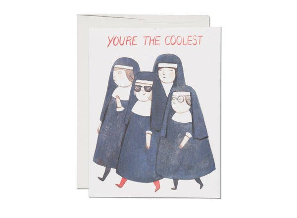 Red Cap Cards - Nuns friendship greeting card