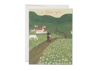 Red Cap Cards - Along the Road love greeting card