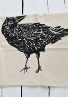 Hearth and Harrow - Organic Cotton Crow Tea Towel (Black)
