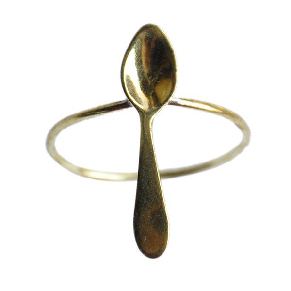 Butter Brass by Vittrock - Tiny Spoon Handmade Brass Ring